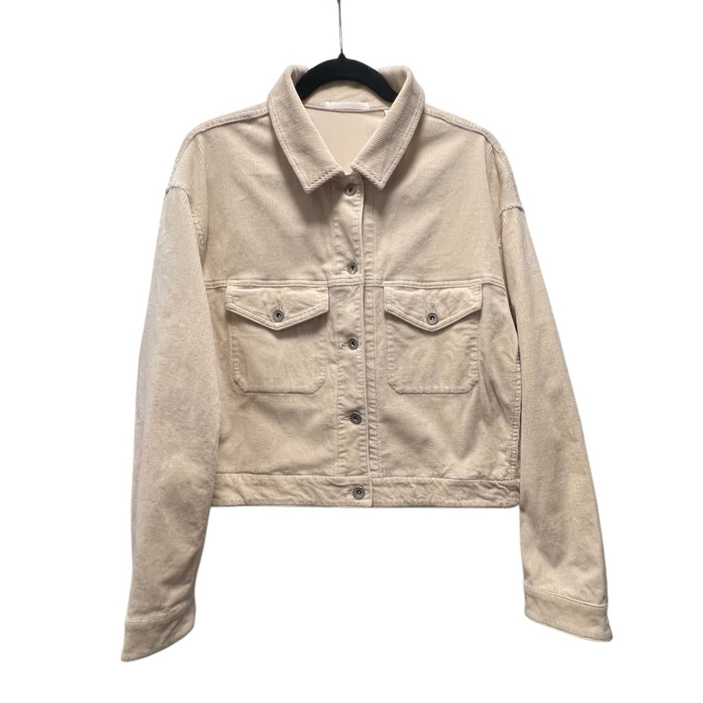 Uniqlo Women’s Off White/Cream Corduroy Trucker Jacket- Size M - Picture 2 of 7
